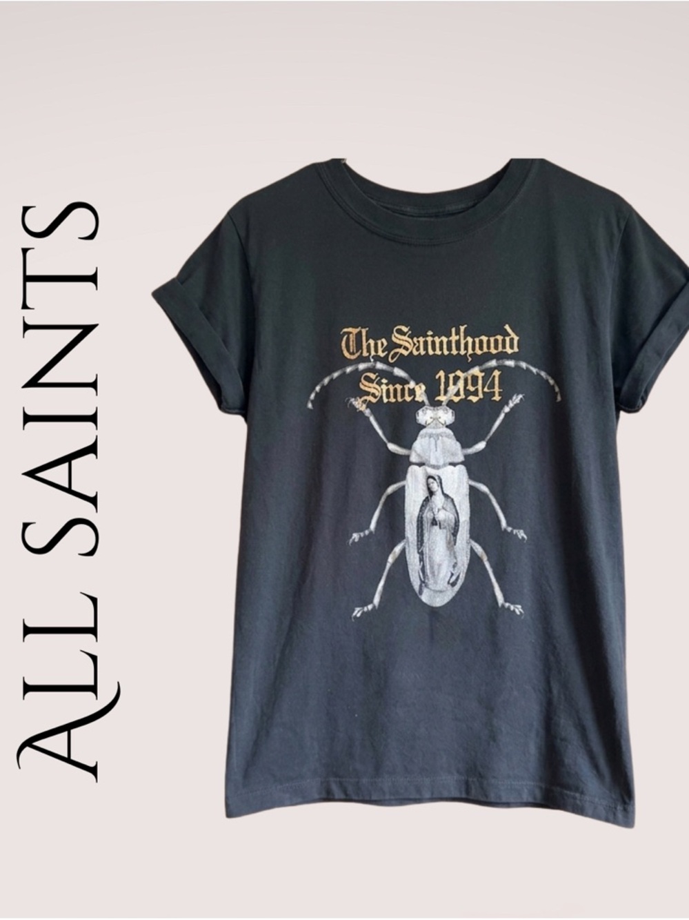 All Saints Black Graphic 'The Sainthood Since 1994' Tee